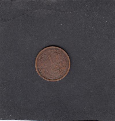 Beschrijving: 1 Cent WILHELMINA 